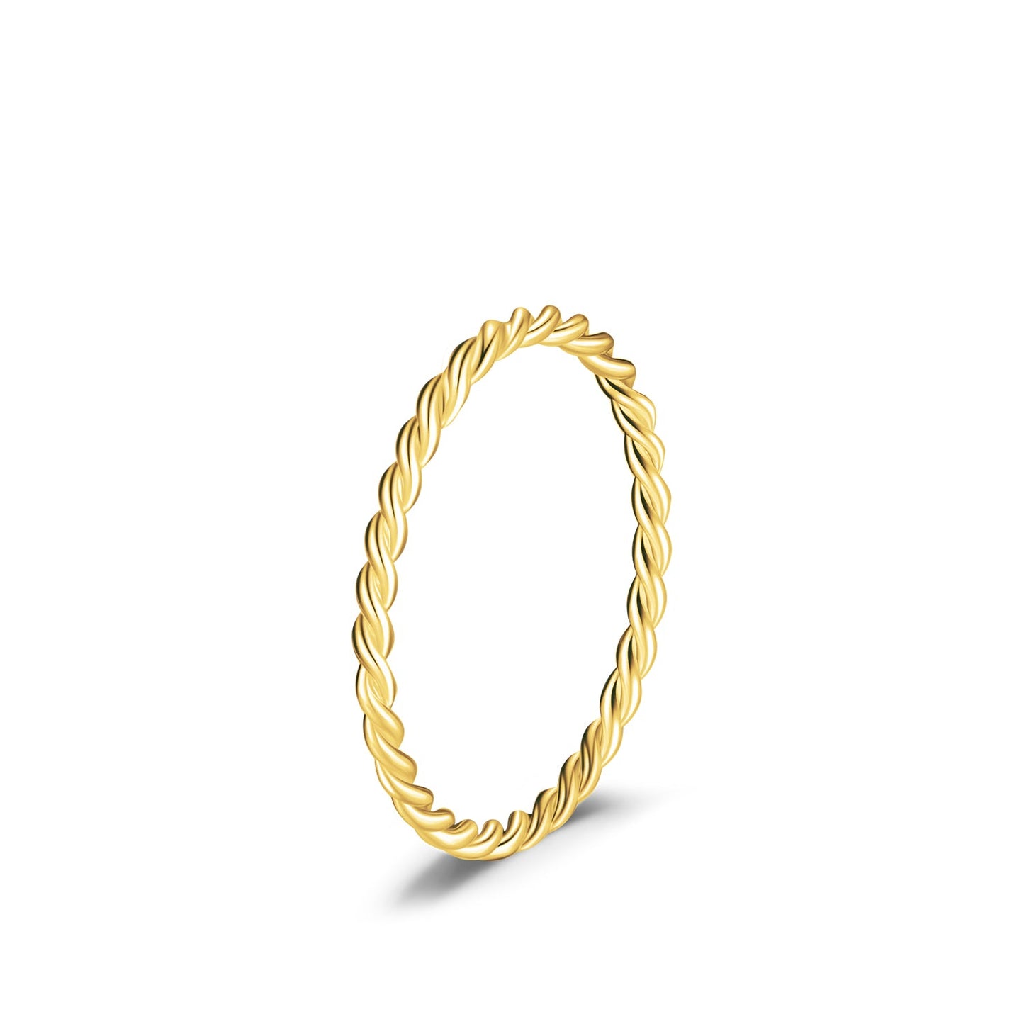Anel Duplo Minimalista Banhado em Ouro 18k