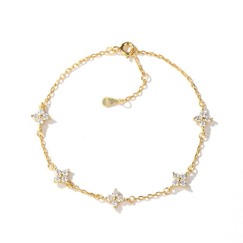 Pulseira Minimalista Zircônia Banhado em Ouro 18k