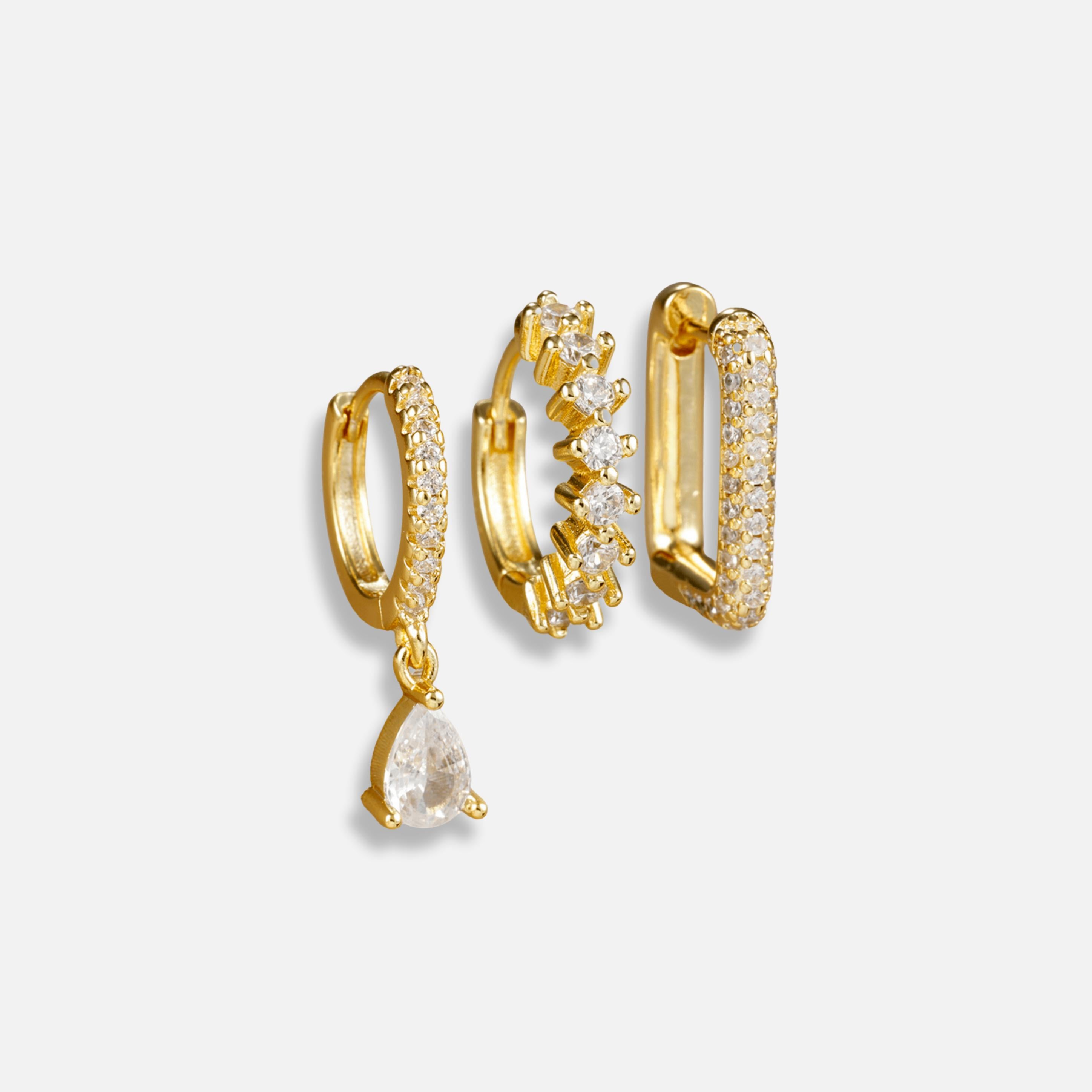 Conjunto Brincos Zircônia Yume