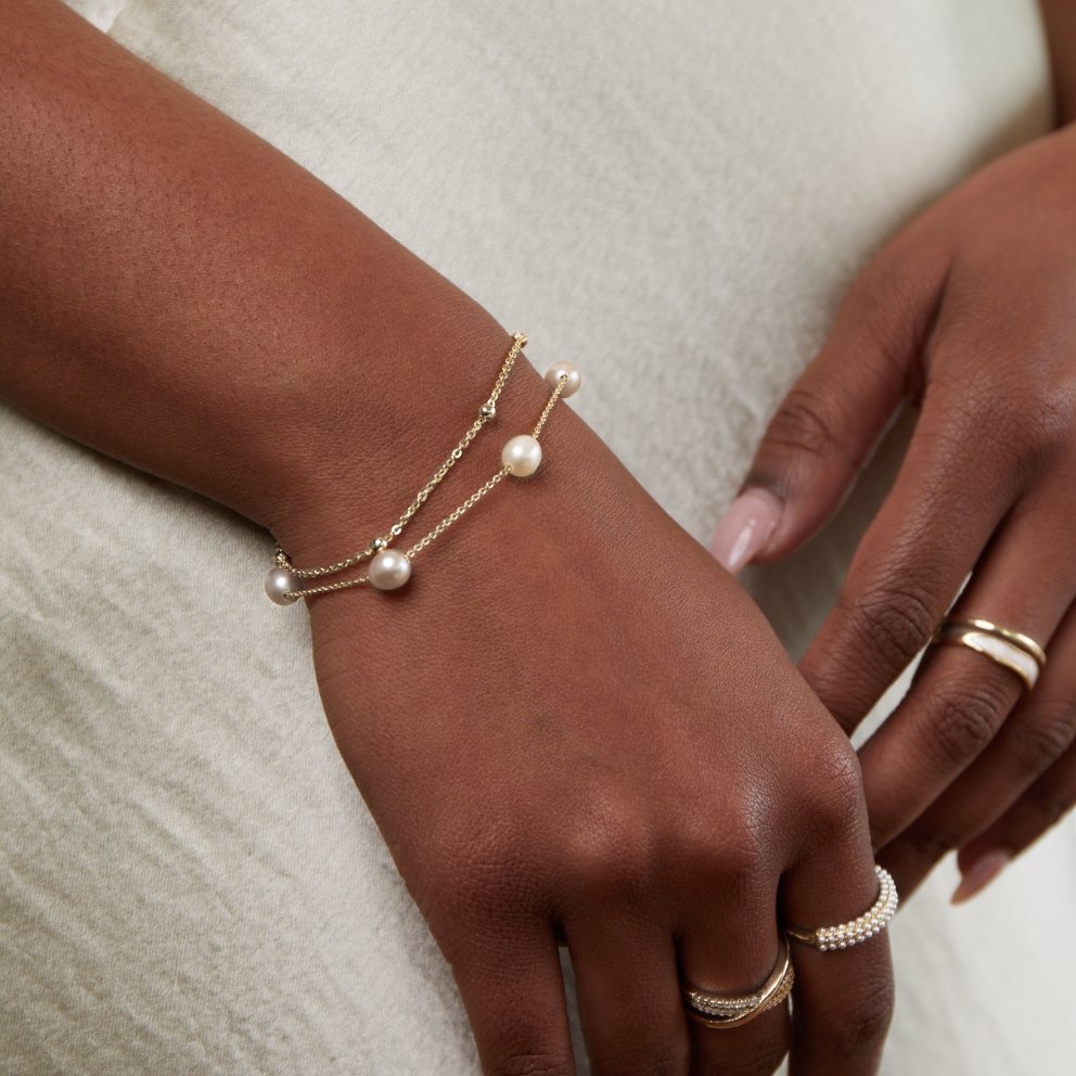 Pulseira Pérola Dupla Lais