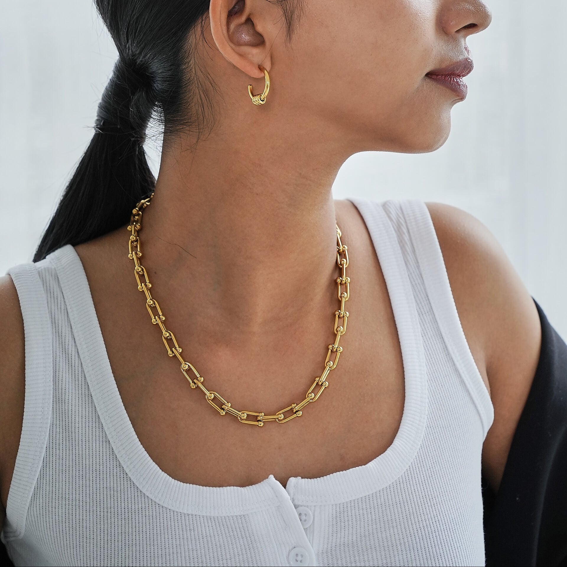 Colar de Elos Médios Inspiração Tiffany