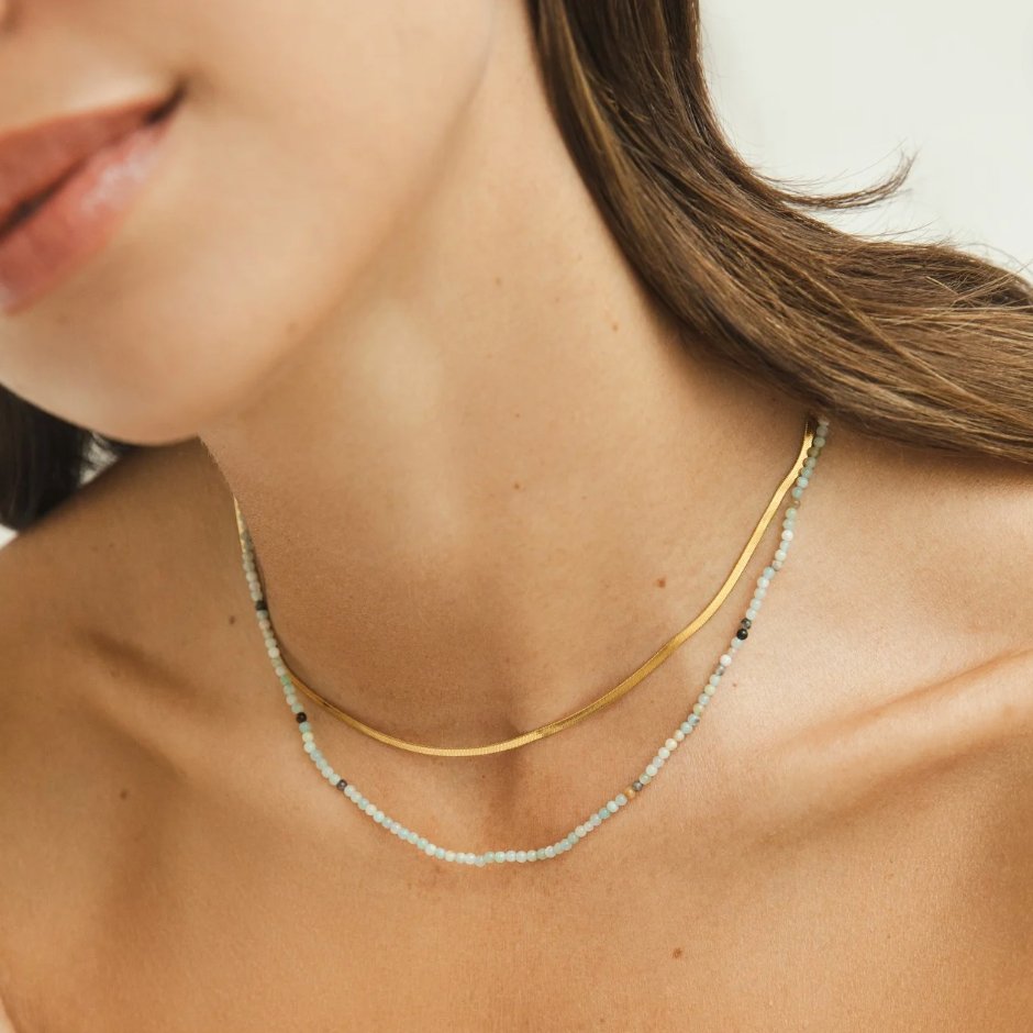 Colar Mix Stone Banhado em Ouro 18k