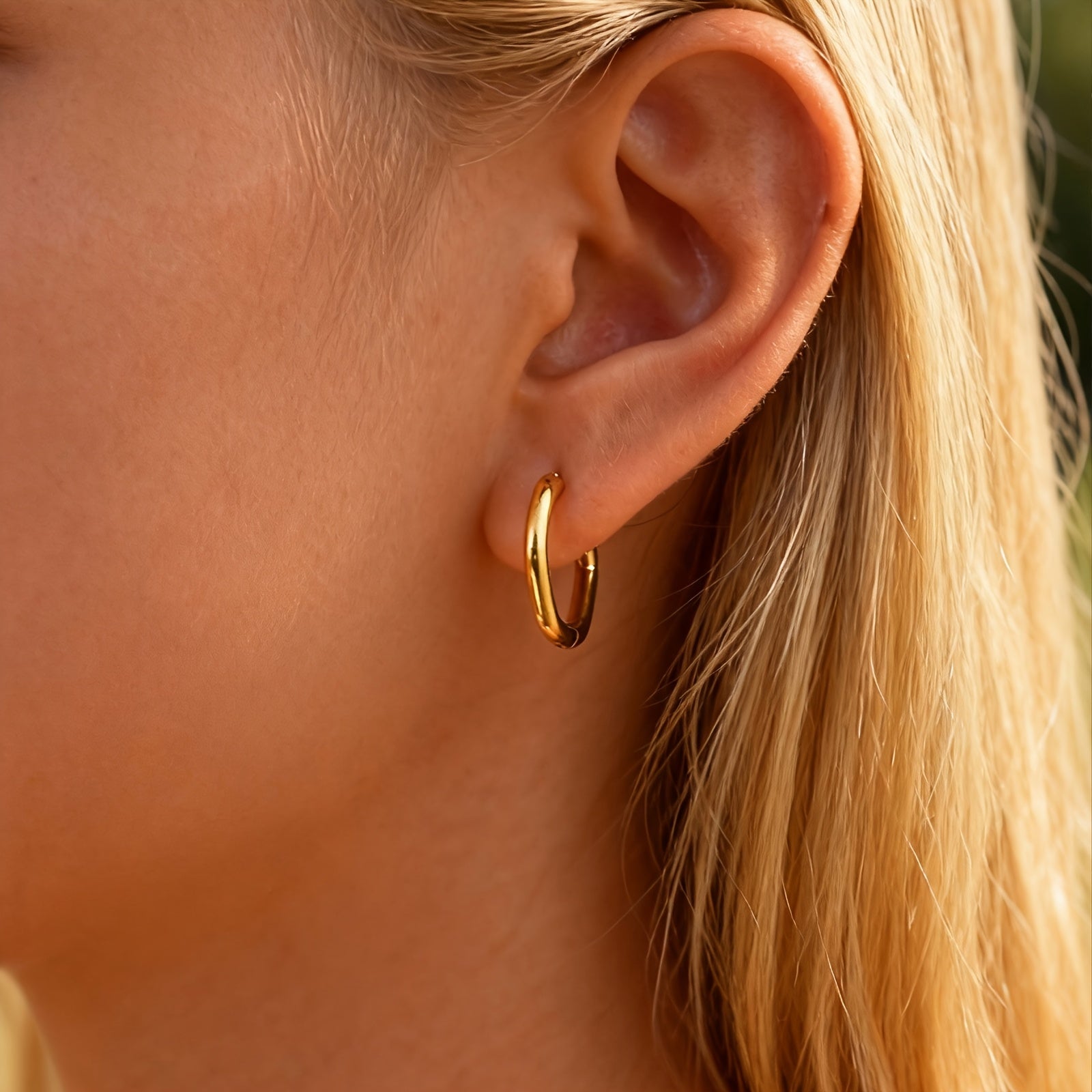 Trio de Brincos em Argolas Banhado em Ouro 18k