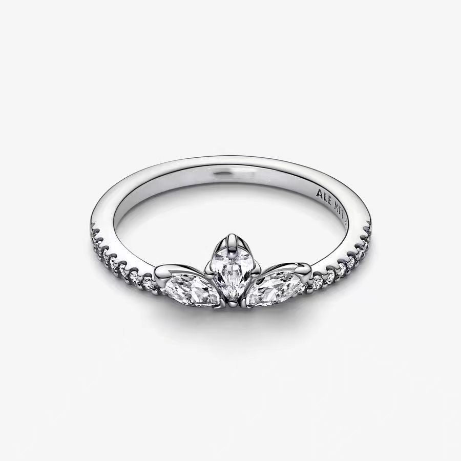 Anel Riqueza Botanica Brilhante Inspiração Pandora