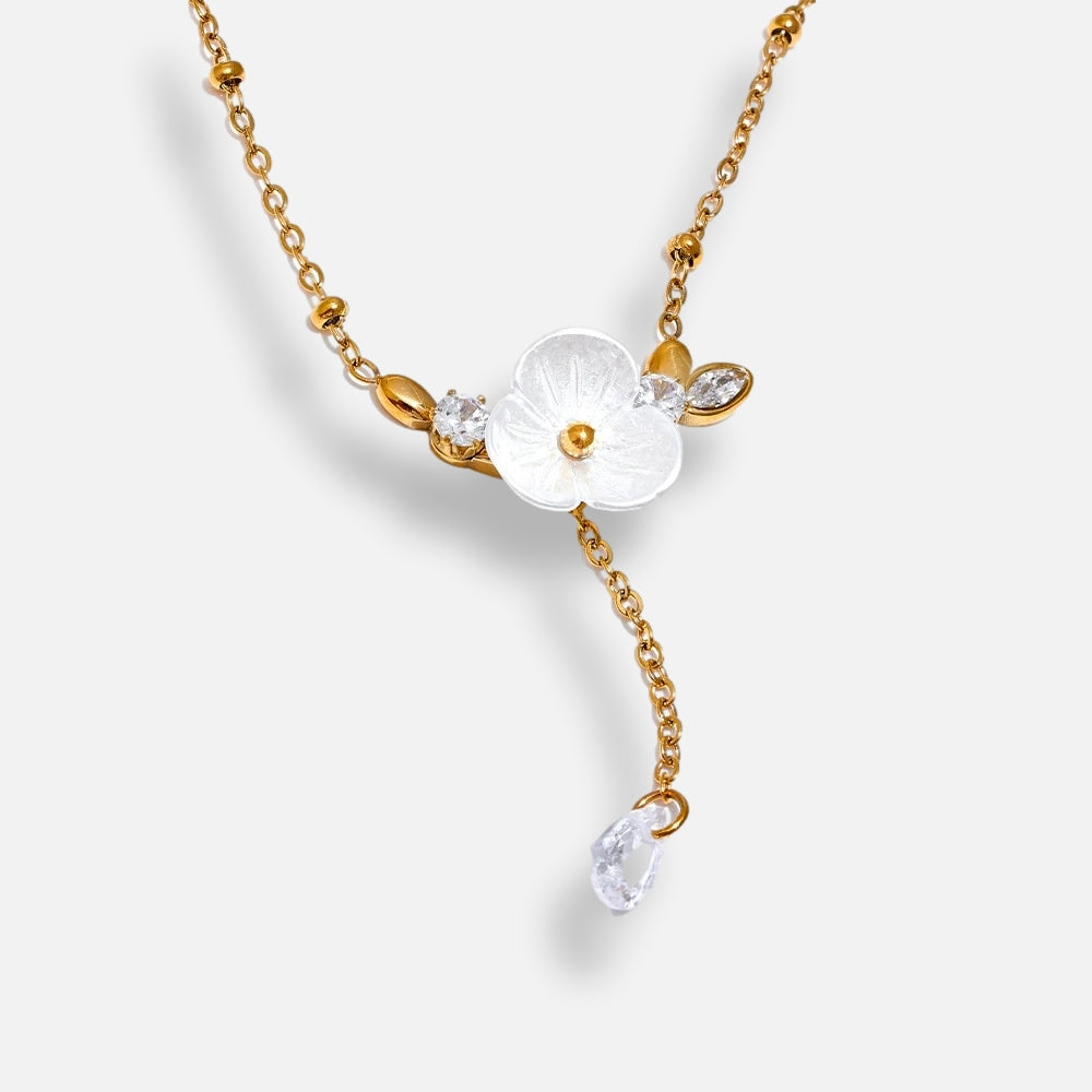 Colar Flor Zircônia Zoe