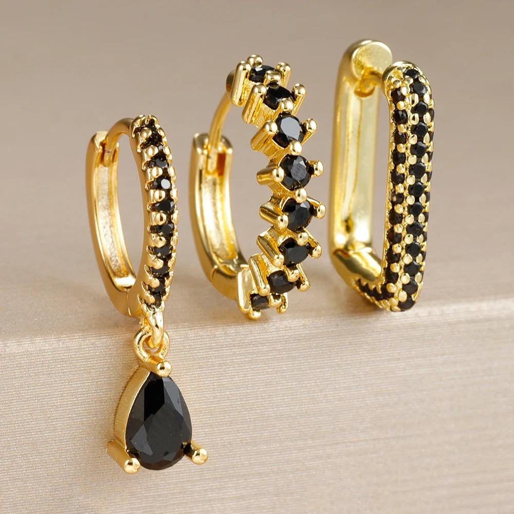Conjunto Brincos Zircônia Yume