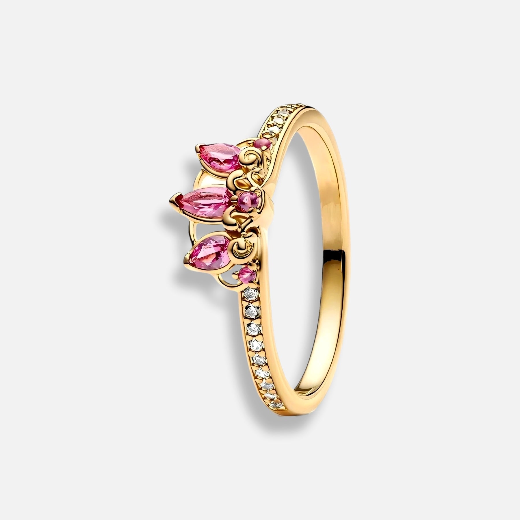 Anel Disney Tiara Rapunzel Inspiração Pandora