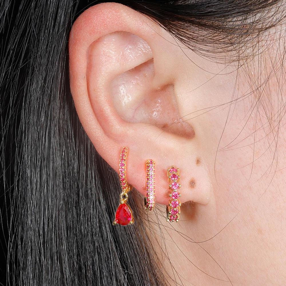 Conjunto Brincos Zircônia Yume