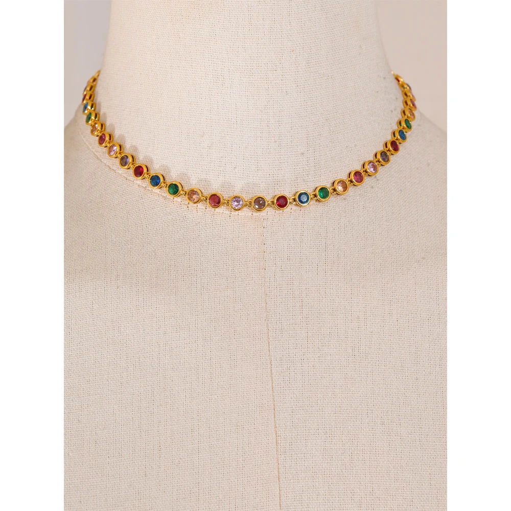 Colar Choker Zircônia Yolin