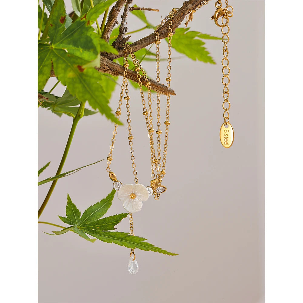 Colar Flor Zircônia Zoe