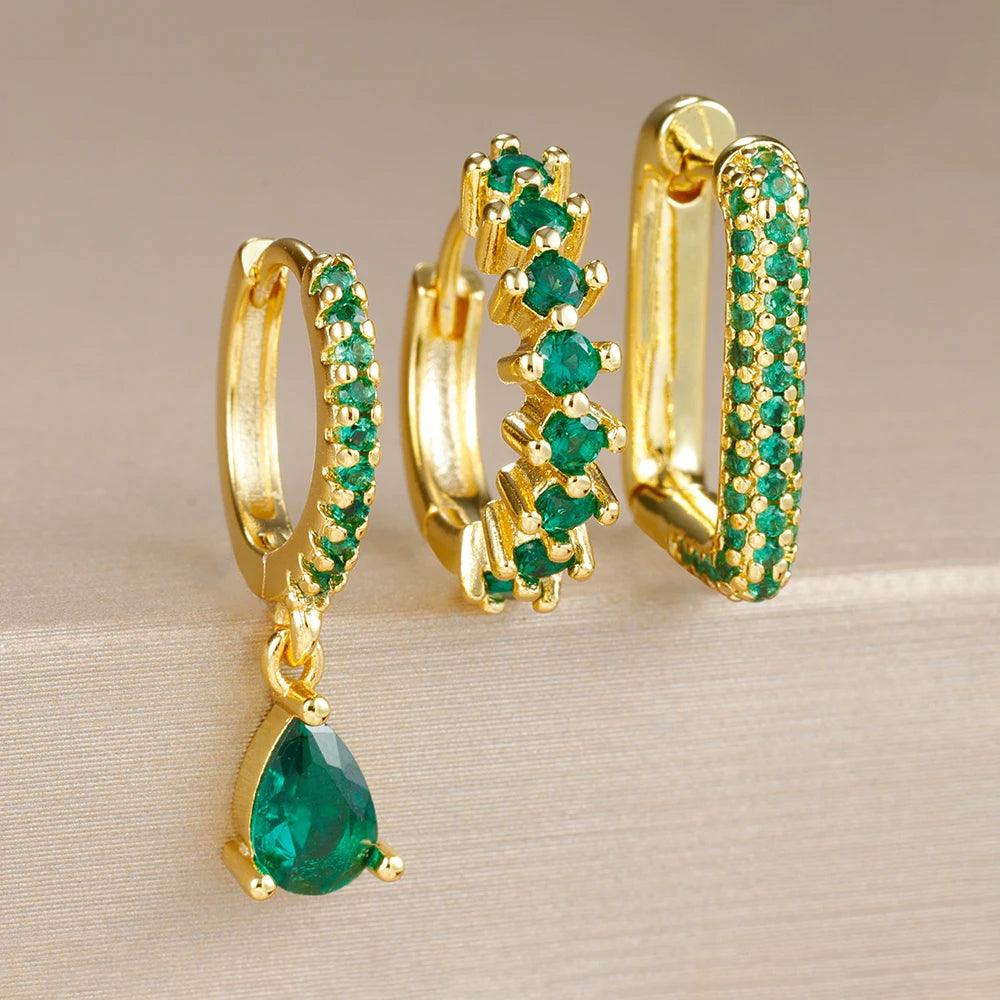 Conjunto Brincos Zircônia Yume
