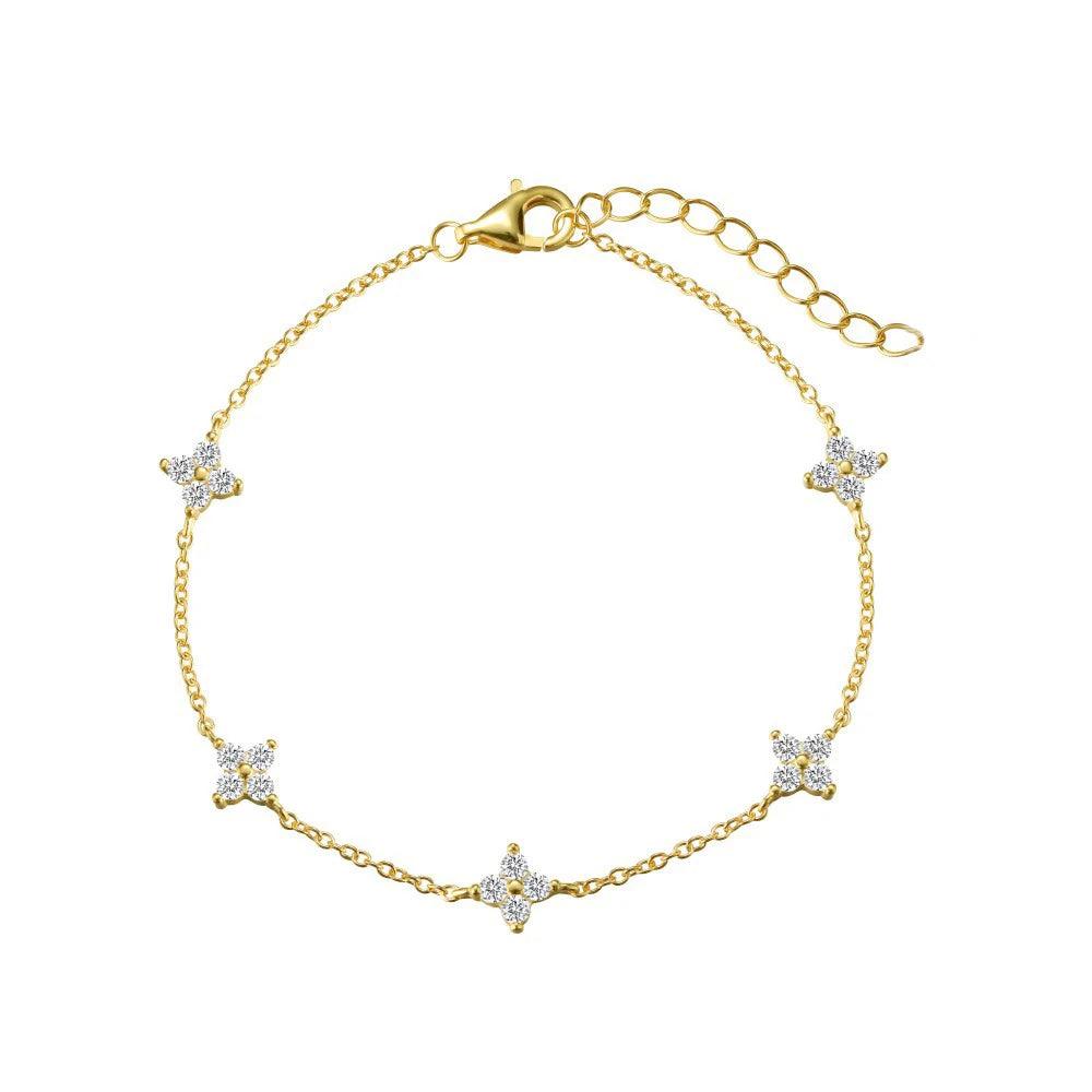 Pulseira Minimalista Zircônia Banhado em Ouro 18k