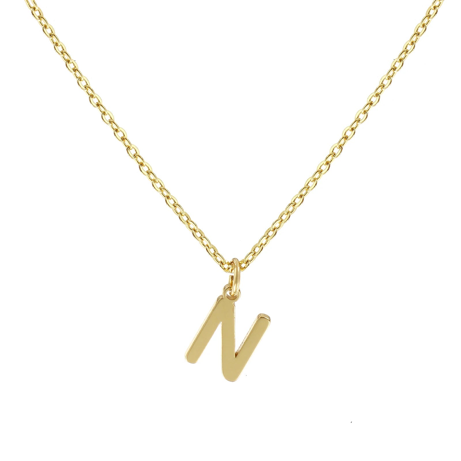 Colar Inicial Clássico Banhado em Ouro 18k