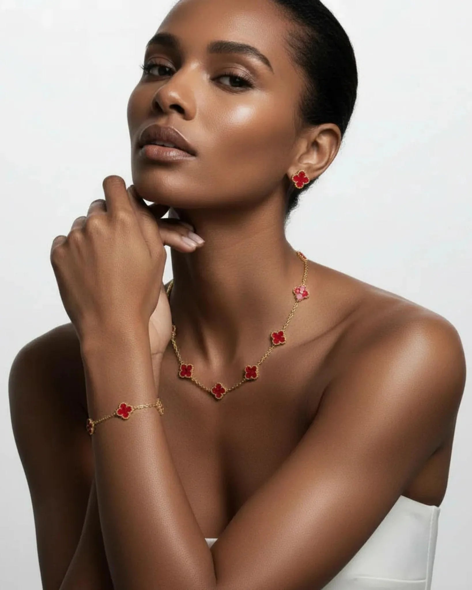 Conjunto Trevo Onix Aven - Auriella Joias - yqi9yt-qe.myshopify.com