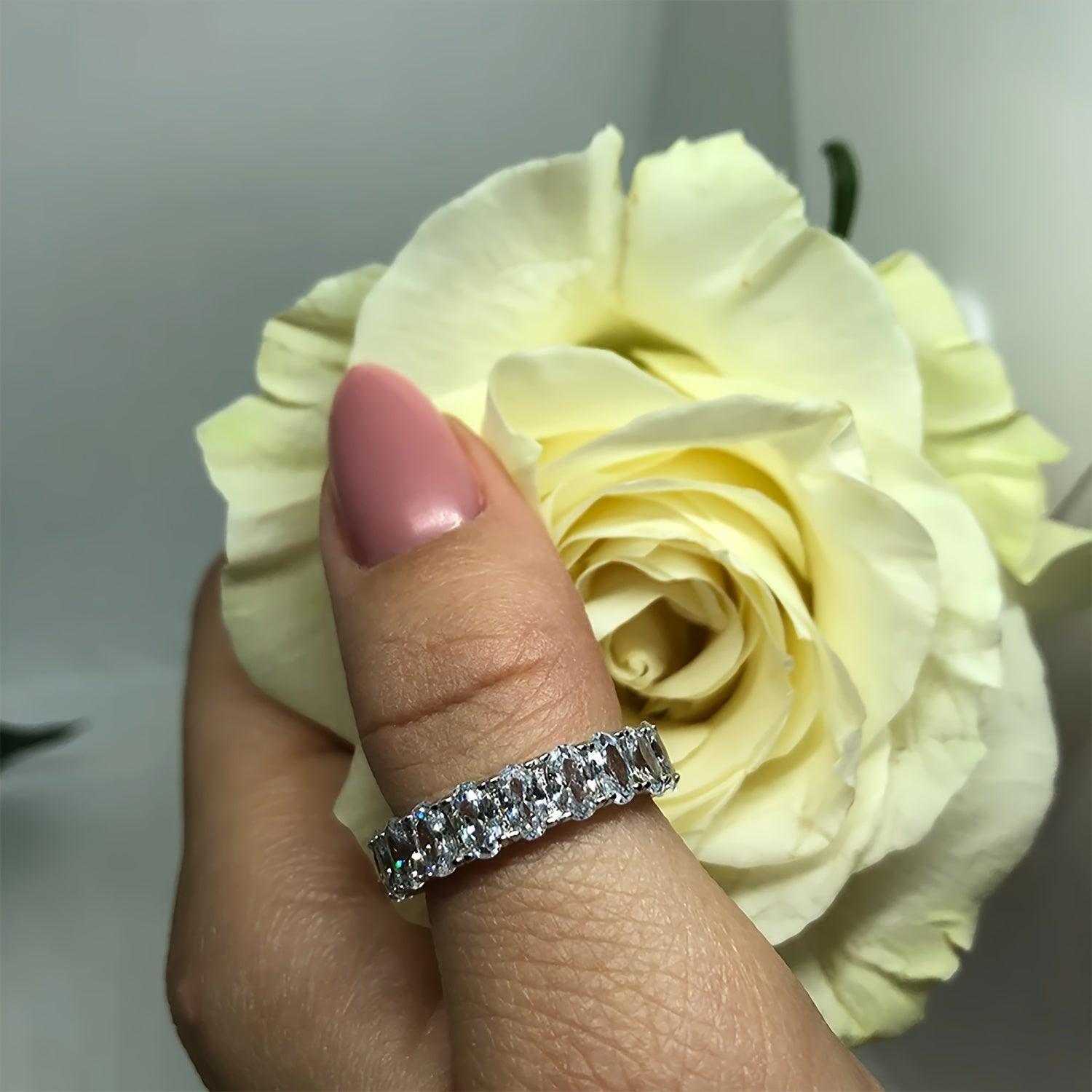 Anel Pedra Cravejada Luxury Prata 925 Nali
