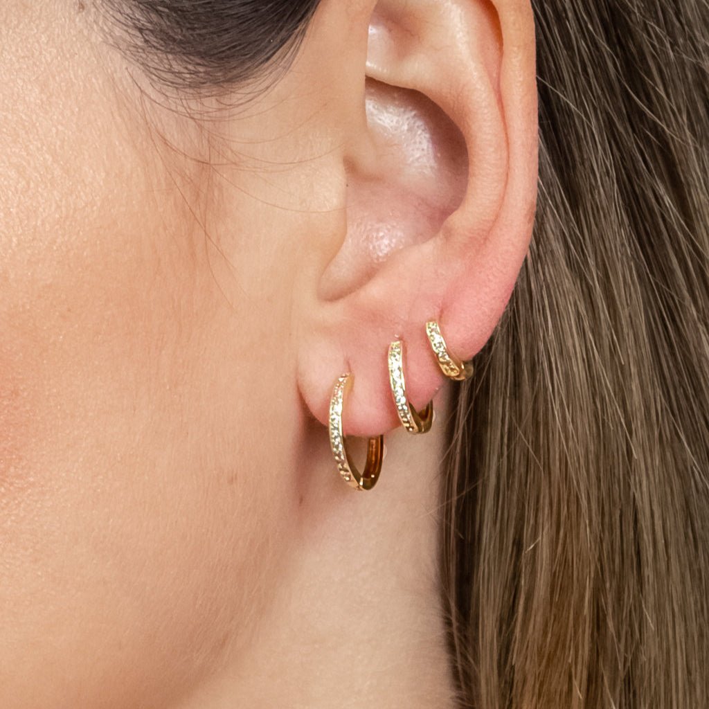 Trio de Brinco Argola Zircônia Wyn - Auriella Joias