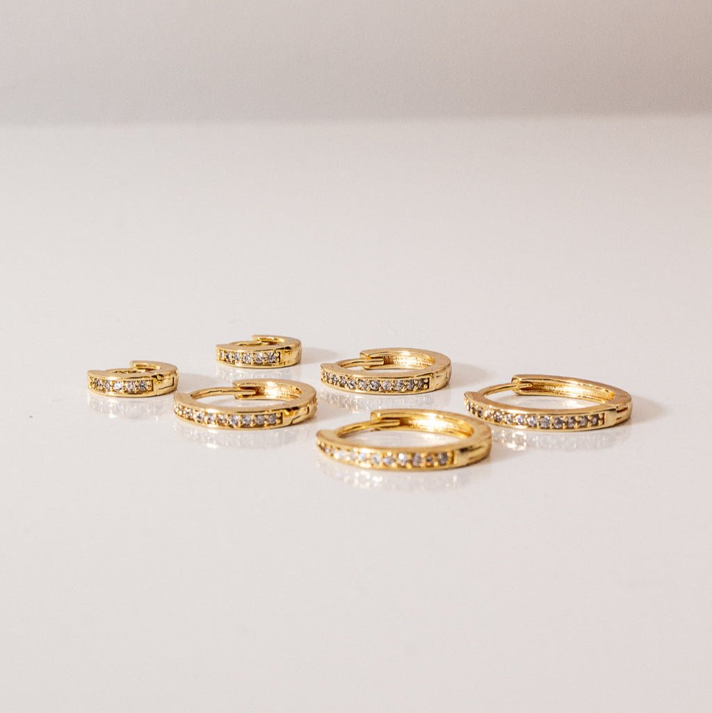 Trio de Brinco Argola Zircônia Wyn - Auriella Joias