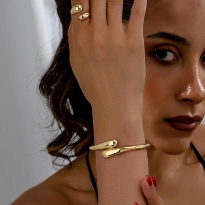 Bracelete Gota Banhado em Ouro 18k