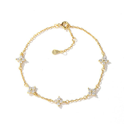 Pulseira Minimalista Zircônia Banhado em Ouro 18k