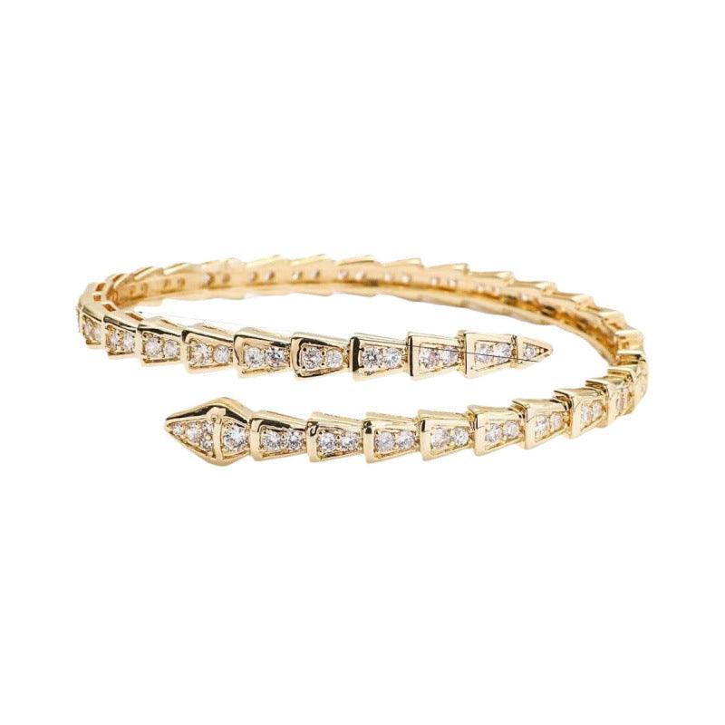 Bracelete Serpente Zircônia Brielle