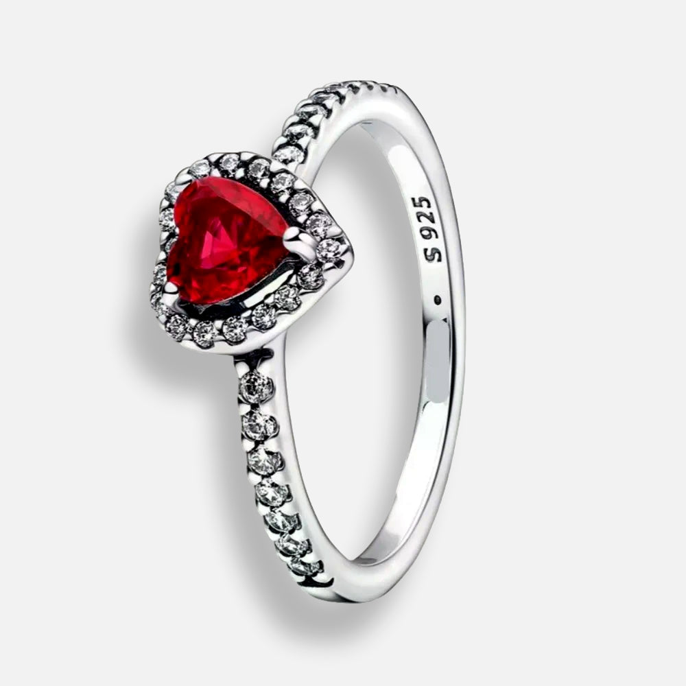 Anel Coração Cintilante Inspiração Pandora