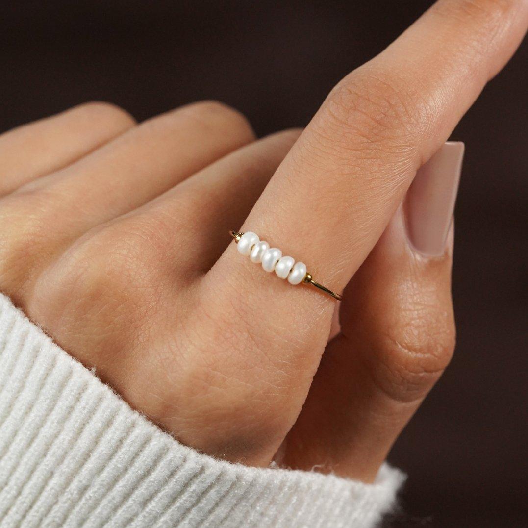 Anel Clássico Pérola Luma - Auriella Joias