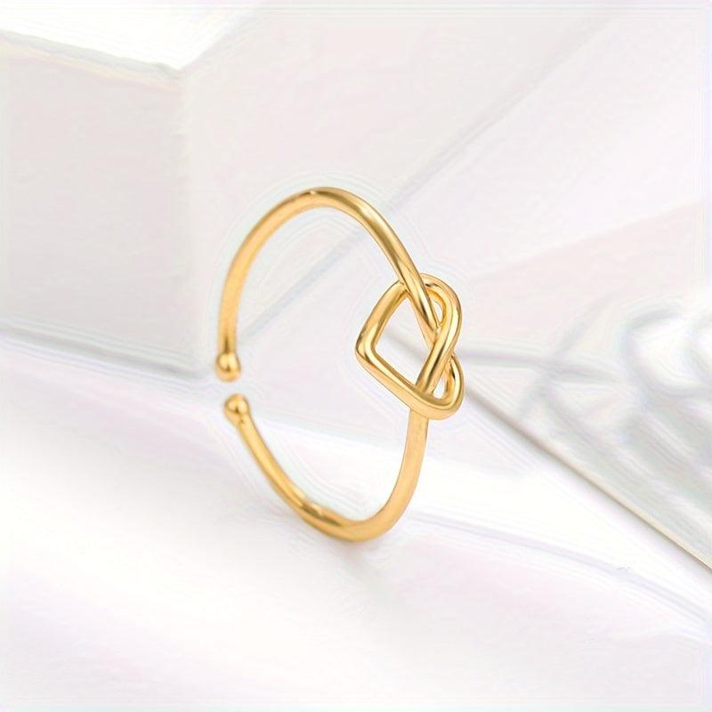 Anel Coração Infinito Ajustável Vina - Auriella Joias