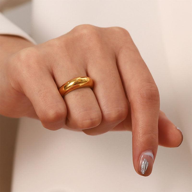 Anel Curved Aude - Auriella Joias