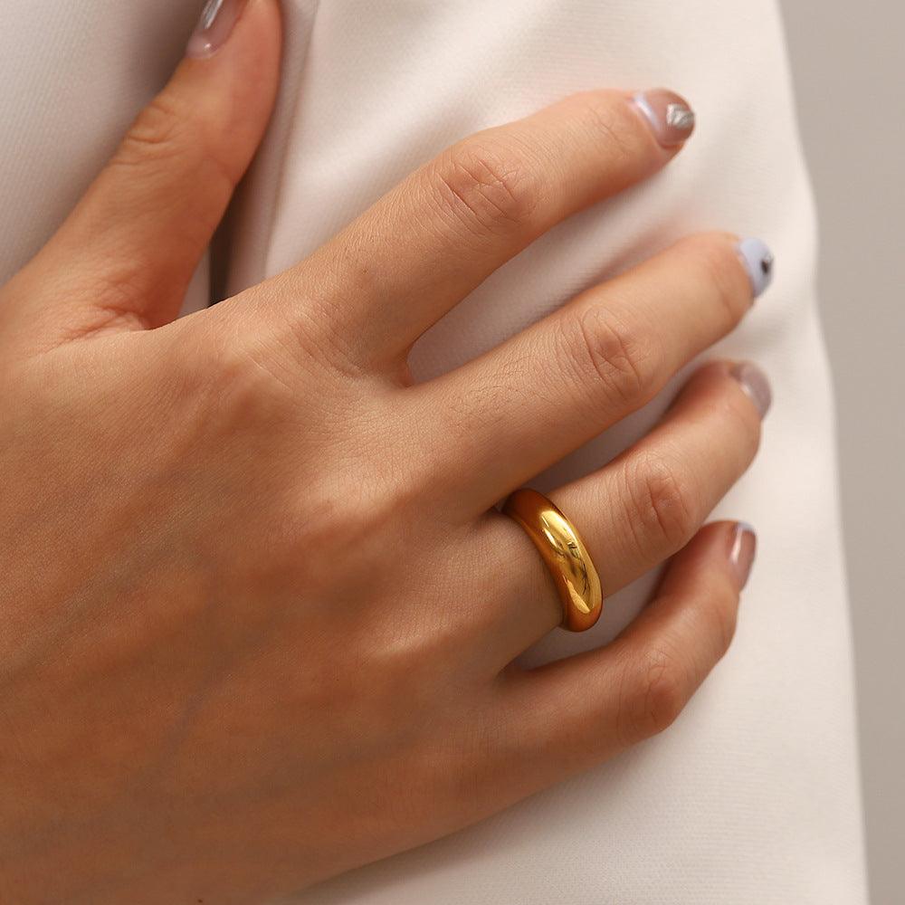 Anel Curved Aude - Auriella Joias