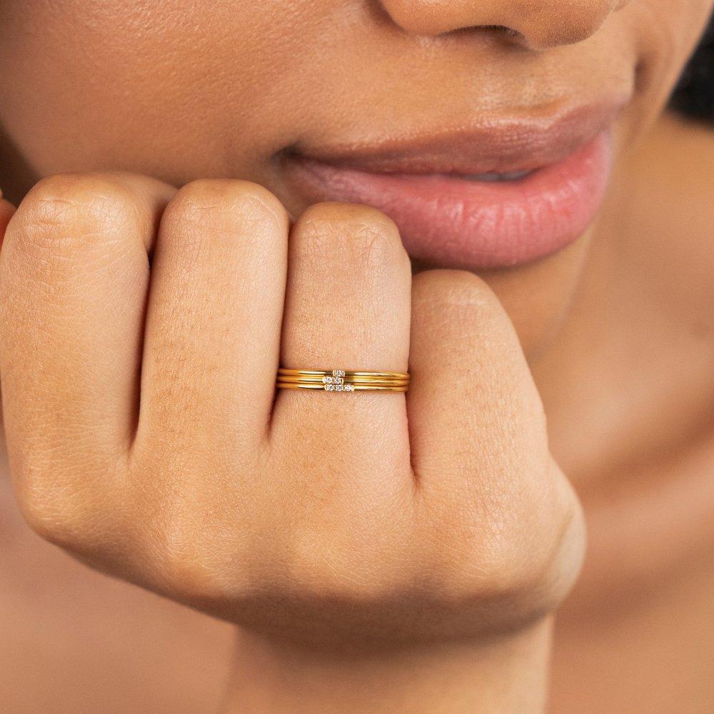 Anel Pontinhos de Zircônia Minimalista Nya - Auriella Joias -  yqi9yt-qe.myshopify.com