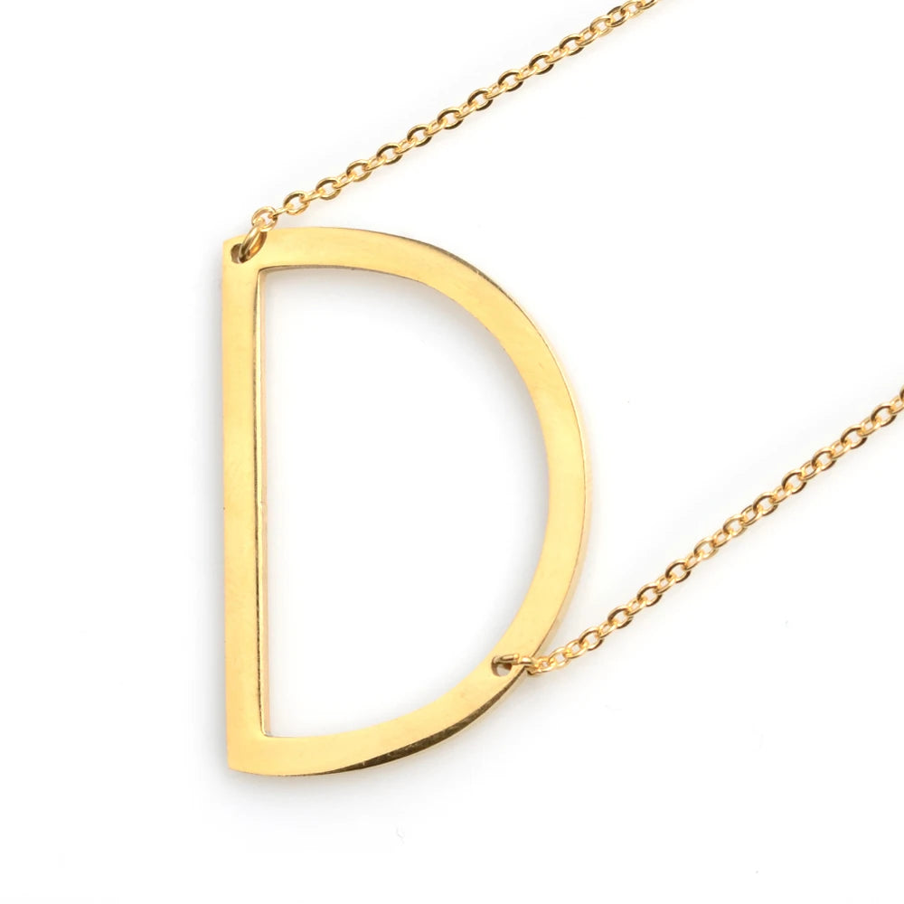 Anniyo A-Z Letter Chains Alphabet Initial Gold Plated Stainless Steel African Pendant Necklaces Women Girls Jewelry #015121 - yqi9yt-qe.myshopify.com