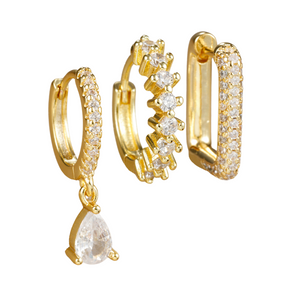 Conjunto Brincos Zircônia Yume