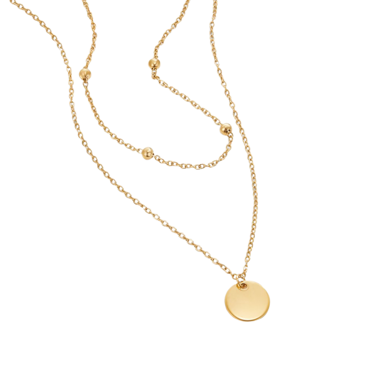 Colar Duplo Medalha Paty
