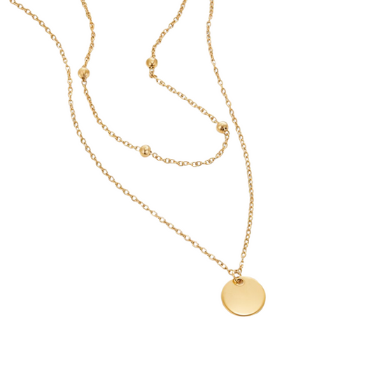 Colar Duplo Medalha Paty