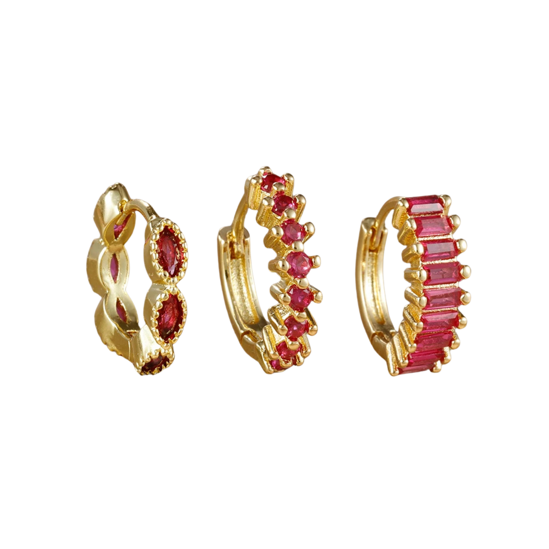 Conjunto Mini Brincos Argola Hana