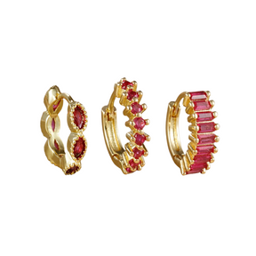 Conjunto Mini Brincos Argola Hana