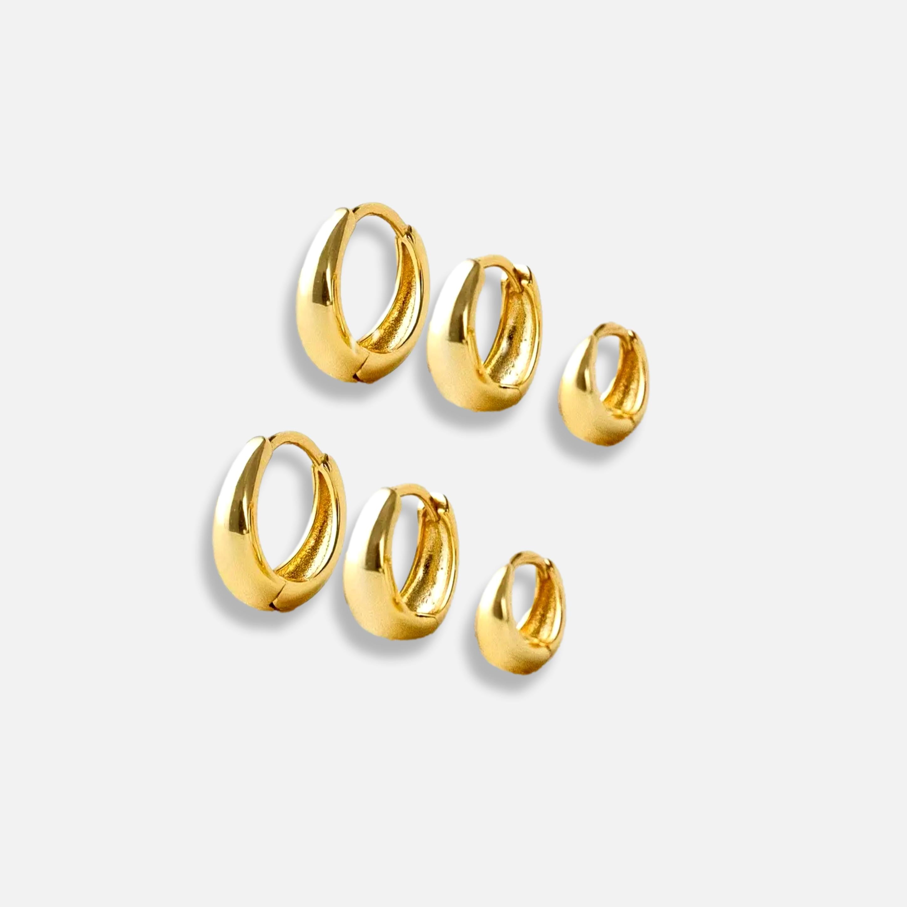 Trio de Brinco Argola Robusto Noa