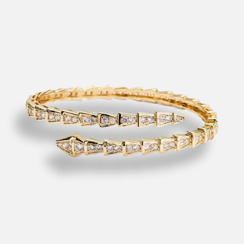 Bracelete Serpente Zircônia Brielle