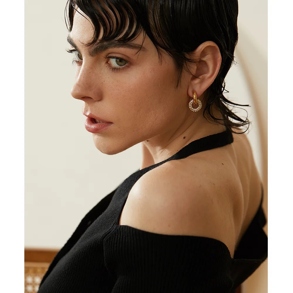 Brinco Argola Zircônia Inai - Auriella Joias