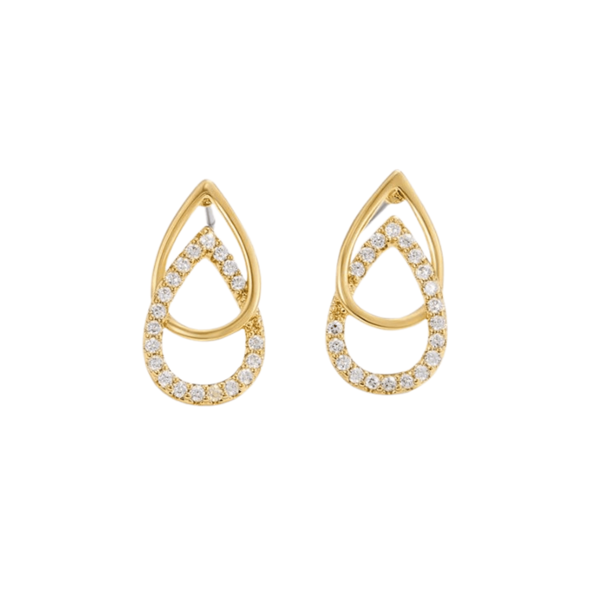 Brinco Gota Duplo Zircônia Mara - Auriella Joias -  yqi9yt-qe.myshopify.com
