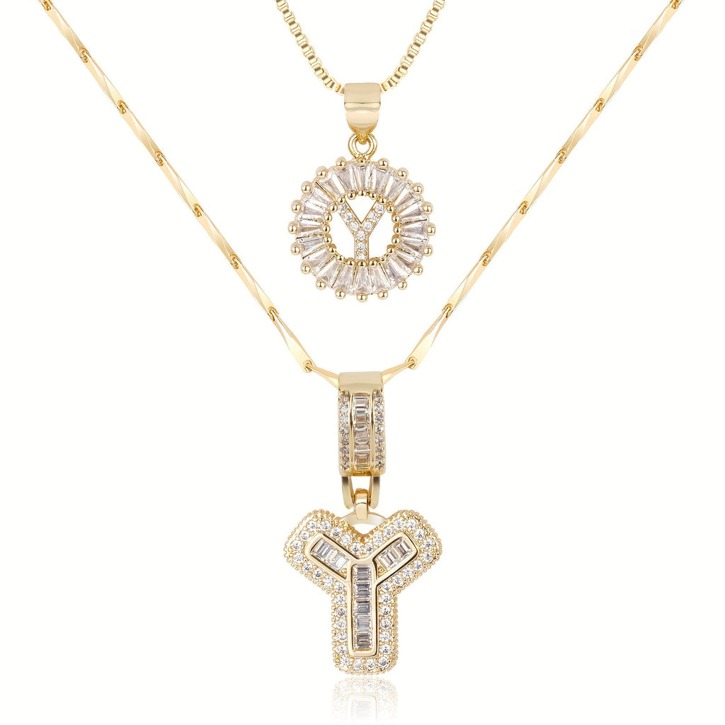 Colar Duplo com Iniciais Zircônia Jess - yqi9yt-qe.myshopify.com -  yqi9yt-qe.myshopify.com