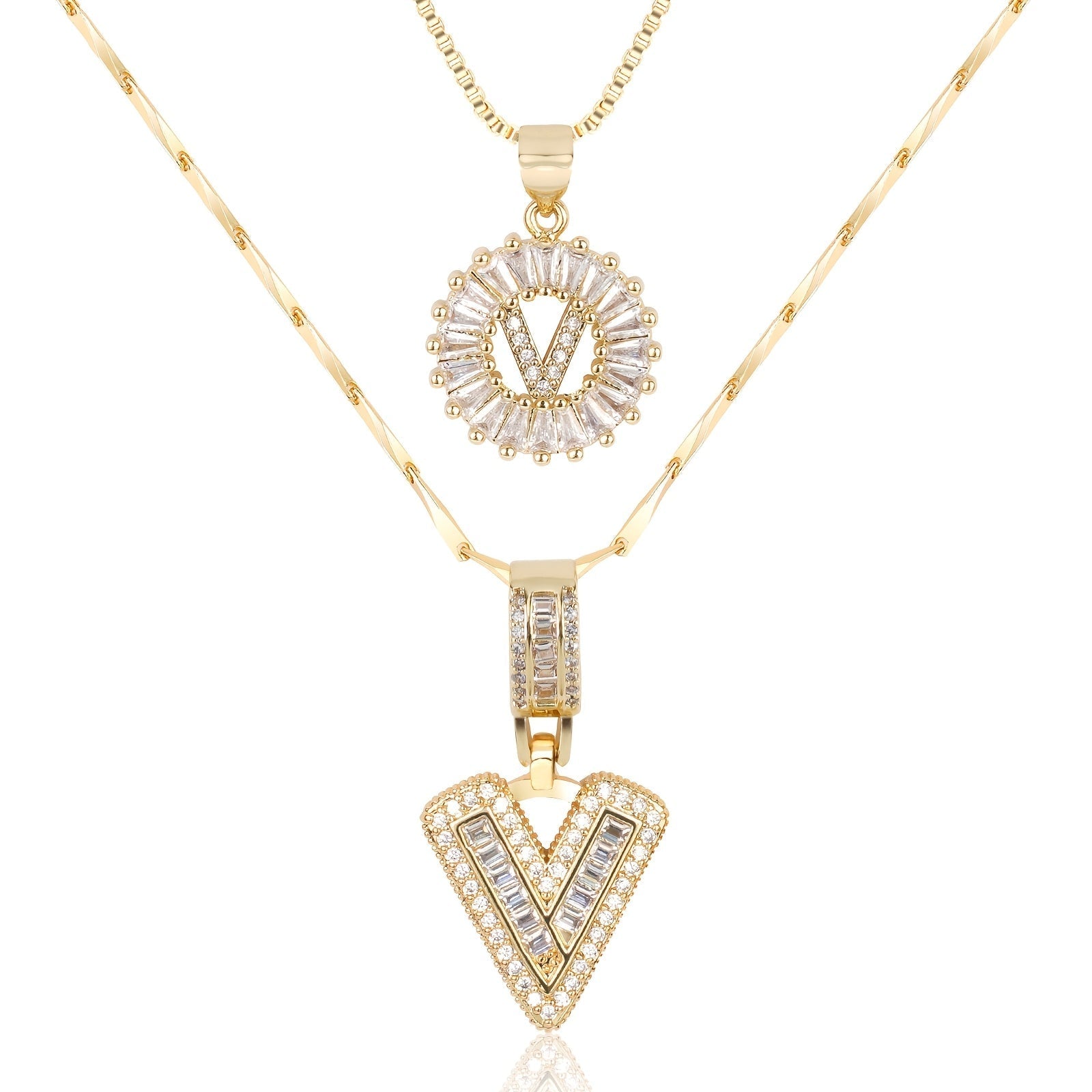 Colar Duplo com Iniciais Zircônia Jess - Auriella Joias -  yqi9yt-qe.myshopify.com