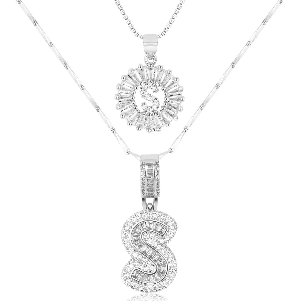 Colar Duplo com Iniciais Zircônia Jess - Auriella Joias -  yqi9yt-qe.myshopify.com