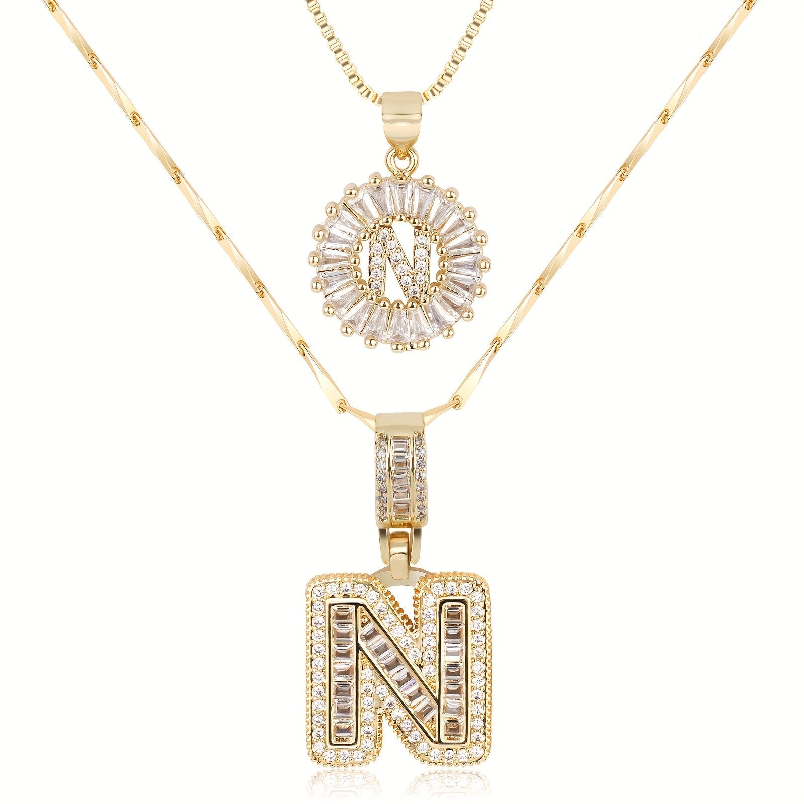 Colar Duplo com Iniciais Zircônia Jess - Auriella Joias -  yqi9yt-qe.myshopify.com
