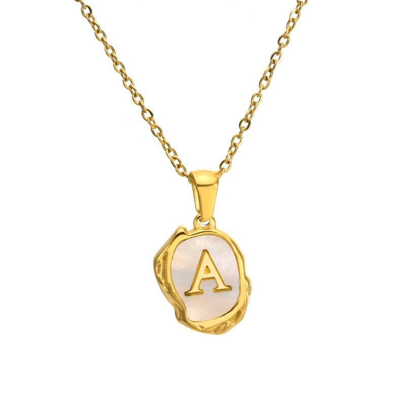 Colar Inicial Mármore Renys - Auriella Joias