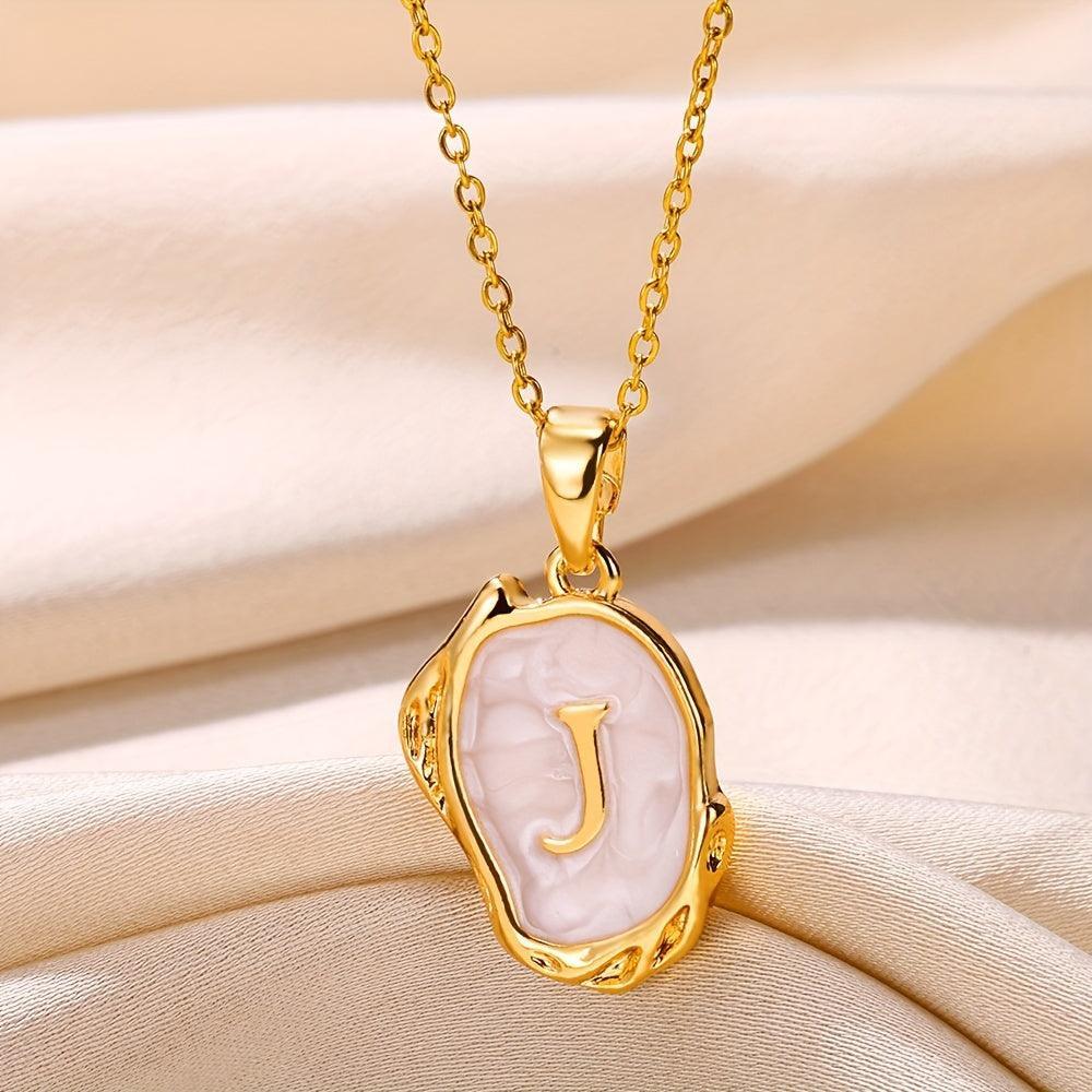 Colar Inicial Mármore Renys - Auriella Joias