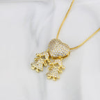 Colar Mãe de 2 Meninas Coração Zircônia - Auriella Joias -  yqi9yt-qe.myshopify.com