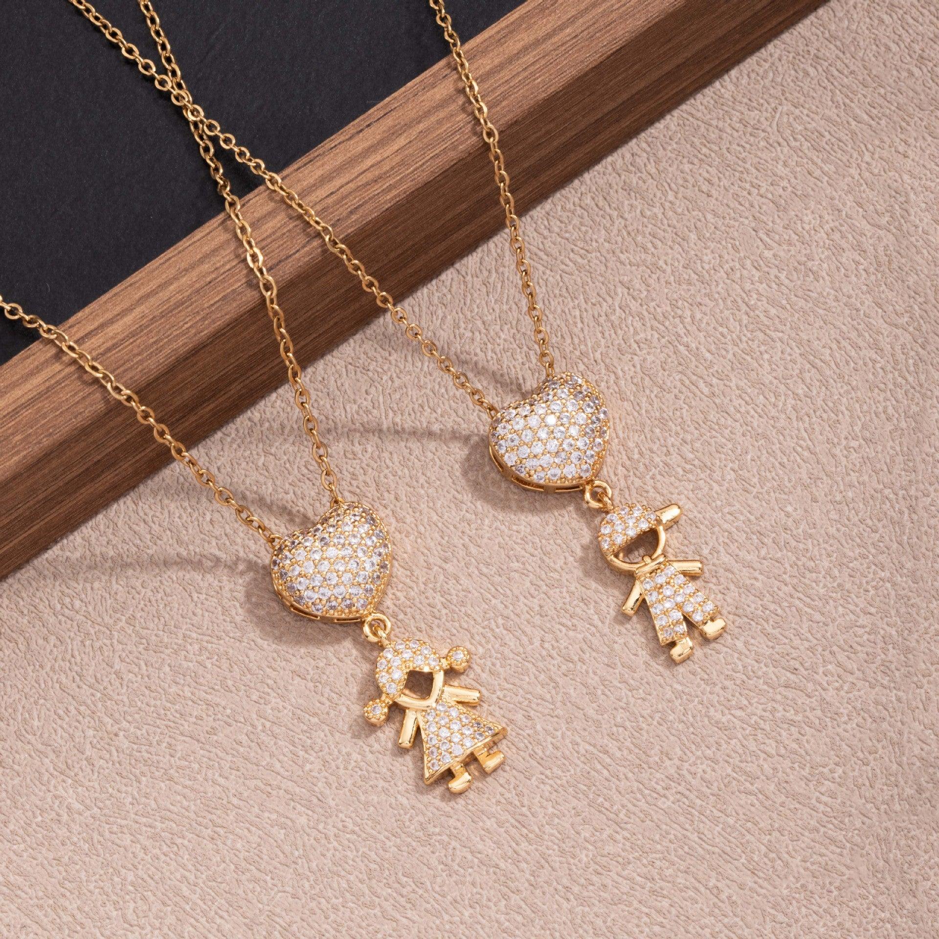 Colar Mãe de Menina Coração Zircônia Nyssa - Auriella Joias -  yqi9yt-qe.myshopify.com