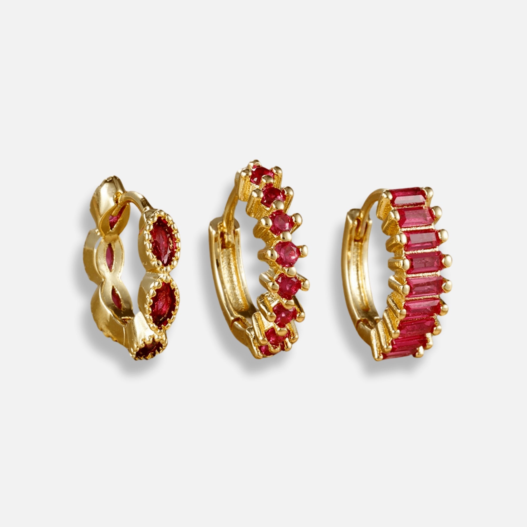 Conjunto Mini Brincos Argola Hana