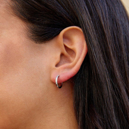 Brinco Argola Zircônia Banhado em Ouro 18k